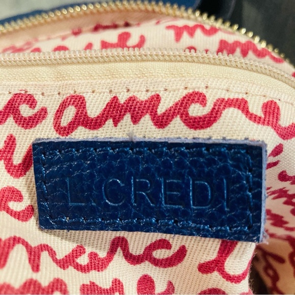 L CREDI Leather Slouchy Boho Bohemian No Strap Shoulder Bag  Tote Purse - Picture 8 of 11